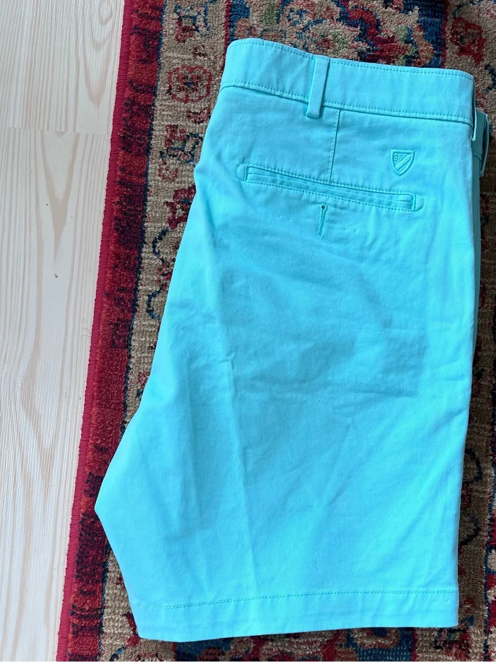 Daniel Cremieux Turquoise Flat-Front Cotton Shorts